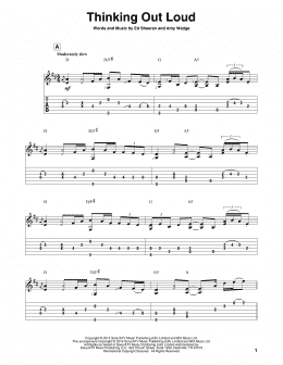 page one of Thinking Out Loud (Solo Guitar)