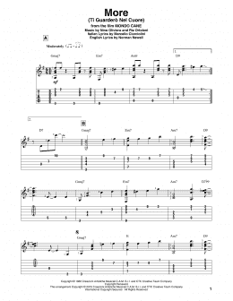 page one of More (Ti Guardero Nel Cuore) (Solo Guitar Tab)