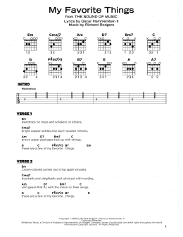 page one of My Favorite Things (Really Easy Guitar)
