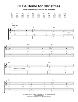 page one of I'll Be Home For Christmas (Easy Ukulele Tab)