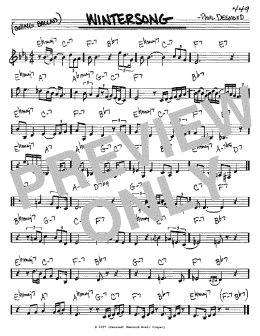 page one of Wintersong (Real Book – Melody & Chords – C Instruments)