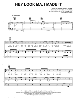 page one of Hey Look Ma, I Made It (Piano, Vocal & Guitar Chords (Right-Hand Melody))