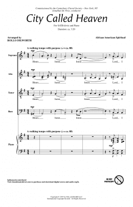 page one of City Called Heaven (arr. Rollo Dilworth) (SATB Choir)