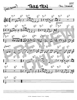 page one of Take Ten (Real Book – Melody & Chords – C Instruments)