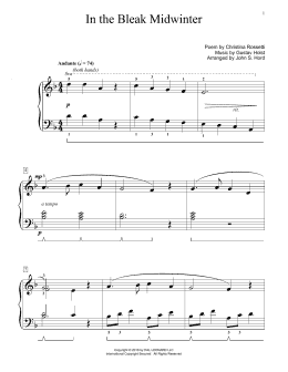 page one of In The Bleak Midwinter (arr. John S. Hord) (Educational Piano)