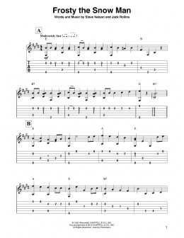 page one of Frosty The Snow Man (Solo Guitar)