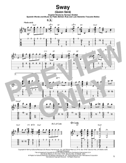 page one of Sway (Quien Sera) (Solo Guitar)