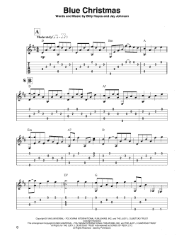 page one of Blue Christmas (Solo Guitar)
