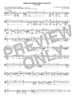 page one of There Are Worse Things I Could Do (from Grease) (Lead Sheet / Fake Book)