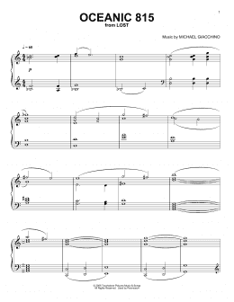 page one of Oceanic 815 (from Lost) (Piano Solo)