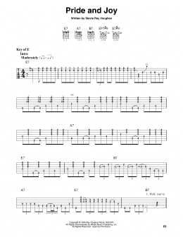 page one of Pride And Joy (Guitar Lead Sheet)
