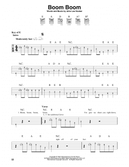 page one of Boom Boom (Guitar Lead Sheet)