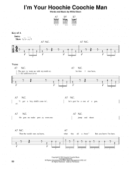 page one of I'm Your Hoochie Coochie Man (Guitar Lead Sheet)