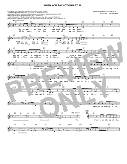 page one of When You Say Nothing At All (Lead Sheet / Fake Book)