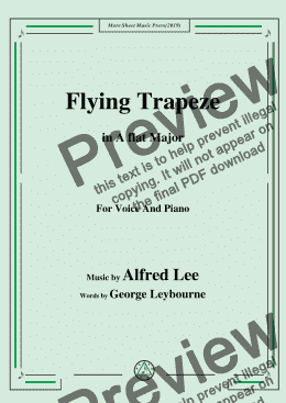 page one of Alfred Lee-Flying Trapeze,in A flat Major,for Voice and Piano