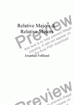page one of Relative Majors & Relative Minors