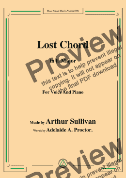 page one of Arthur Sullivan-Lost Chord,in E Major,for Voice and Piano