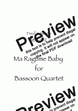page one of Ma Ragtime Baby
