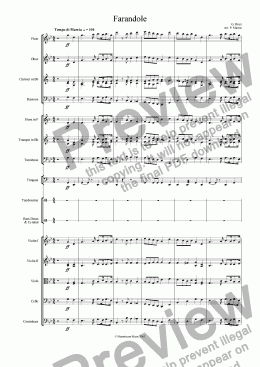 page one of Farandole from ’L’Arlesienne Suite No.2’