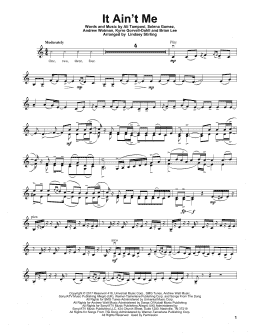 page one of It Ain't Me (Violin Solo)