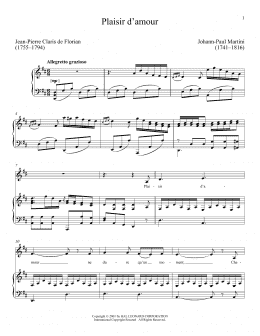 page one of Plaisir D'Amour (Piano & Vocal)