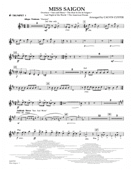 page one of Miss Saigon (arr. Calvin Custer) - Bb Trumpet 1 (Full Orchestra)