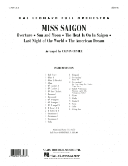 page one of Miss Saigon (arr. Calvin Custer) - Full Score (Full Orchestra)