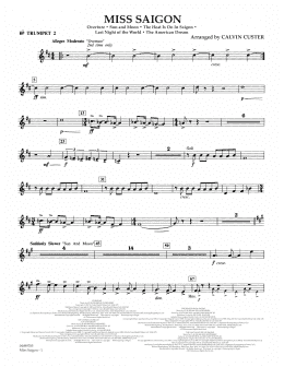 page one of Miss Saigon (arr. Calvin Custer) - Bb Trumpet 2 (Full Orchestra)