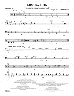 page one of Miss Saigon (arr. Calvin Custer) - Bassoon 2 (Full Orchestra)