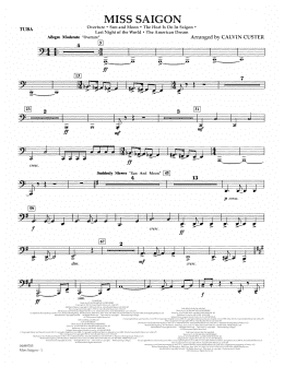 page one of Miss Saigon (arr. Calvin Custer) - Tuba (Full Orchestra)