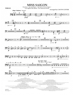 page one of Miss Saigon (arr. Calvin Custer) - Timpani (Full Orchestra)