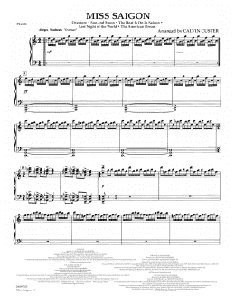 page one of Miss Saigon (arr. Calvin Custer) - Piano (Full Orchestra)