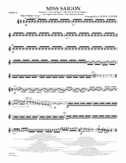 page one of Miss Saigon (arr. Calvin Custer) - Violin 2 (Full Orchestra)