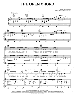 page one of The Open Chord (Piano, Vocal & Guitar Chords (Right-Hand Melody))