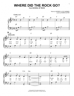 page one of Where Did The Rock Go? (from School of Rock: The Musical) (Easy Piano)