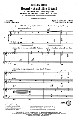page one of Beauty And The Beast (Medley) (arr. Roger Emerson) (2-Part Choir)