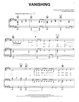 page one of Vanishing (Piano, Vocal & Guitar Chords (Right-Hand Melody))