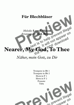 page one of Nearer, My God To, Thee