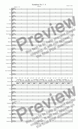 page one of Symphony No. 5   A