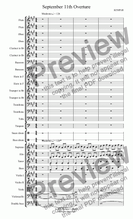 page one of September 11th Overture
