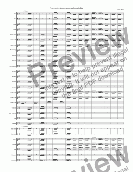 page one of Concerto for trumpet and orchestra in Dm