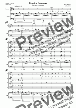 page one of Requiem Aeternum (Choir and Piano version)