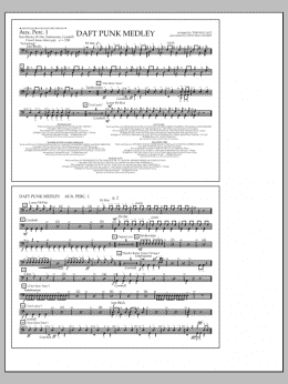 page one of Daft Punk Medley - Aux. Perc. 1 (Marching Band)