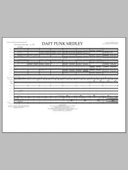 page one of Daft Punk Medley - Full Score (Marching Band)