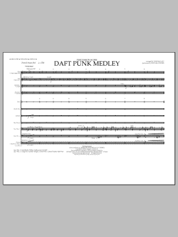 page one of Daft Punk Medley - Percussion Score (Marching Band)