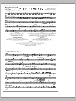 page one of Daft Punk Medley - Alto Sax 1 (Marching Band)