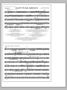 page one of Daft Punk Medley - Trumpet 1 (Marching Band)