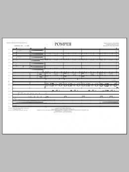page one of Pompeii - Full Score (Marching Band)