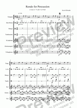 page one of Rondo for Percussion