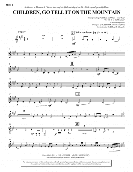 page one of Children, Go Tell It on the Mountain - F Horn 2 (Choir Instrumental Pak)